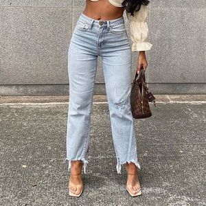 NWT Fashion Nova straight leg jeans | size 7